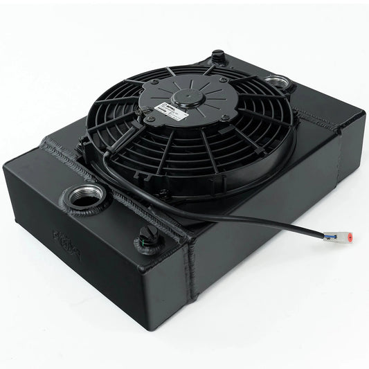 CSF Cooling Radiator KING COOLER | Drag Race Includes 9-inch SPAL Fan (black)