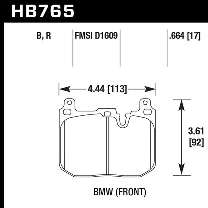 Hawk Performance Front Brake Pads | BMW 228i / 228Xi (2014–2015) (HB765B.664)
