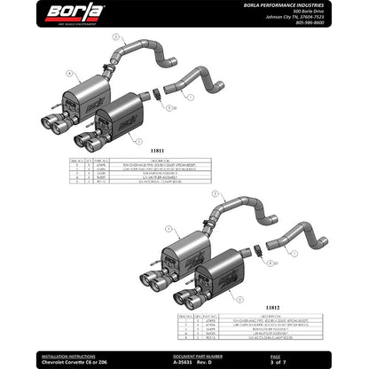 Borla Axle-Back Exhaust System - ATAK | 2009-2013 Chevrolet Corvette 6.2L (11812)
