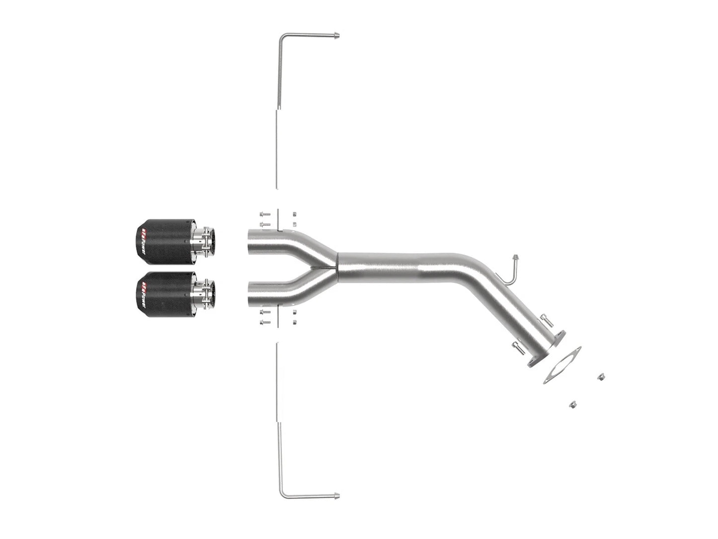 aFe Takeda 3in to 2-1/2in 304 SS Axle-Back Exhaust Hyundai Veloster Turbo (19-20) (49-37012-C)