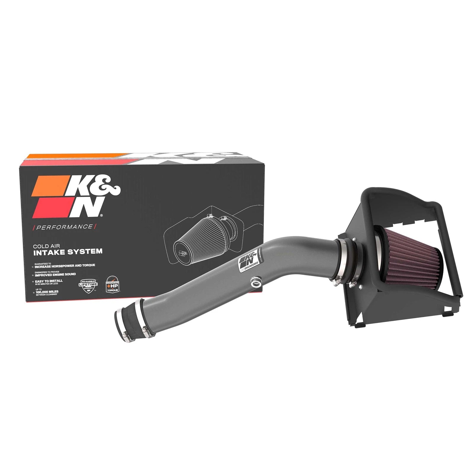 K&N Performance Air Intake System | Ford F-150 (18-24) 3.3L V6 (77-2619KC)