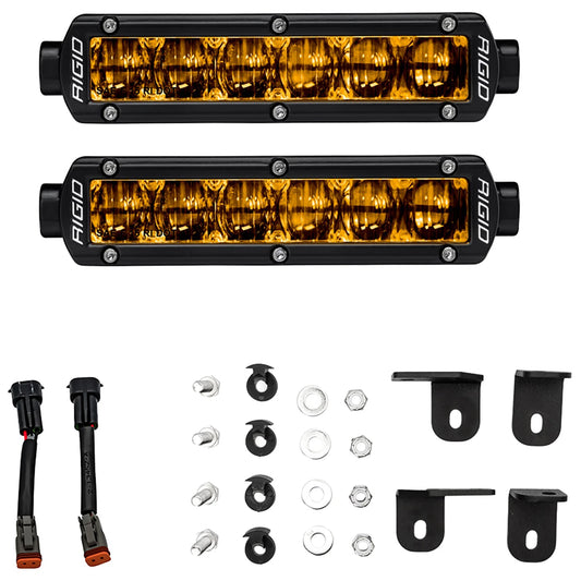 Rigid 37201 SR-Series PRO DOT SAE Yellow Fog LED Lights Kit Set for 22-24 Tundra