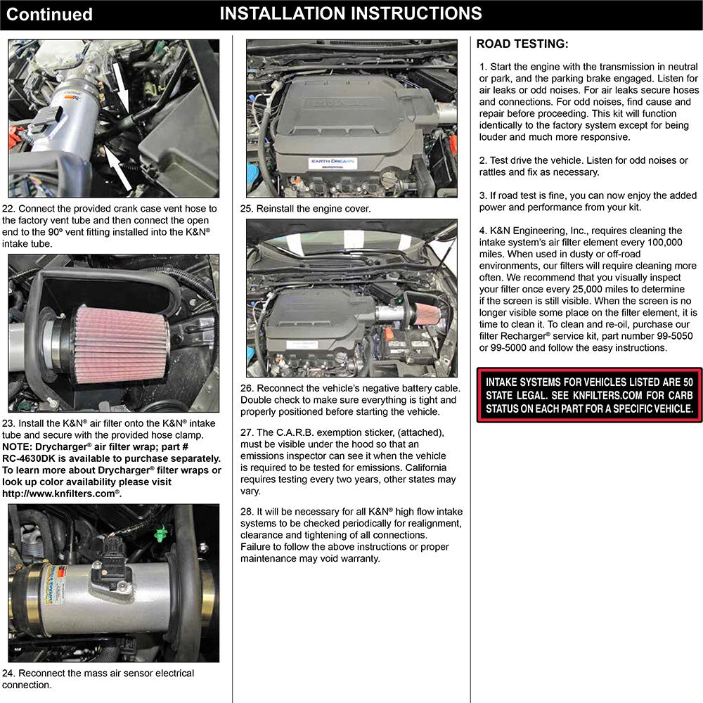 K&N 69 Series Typhoon Cold Air Intake System | Honda Accord 3.5L V6 (13-14) (69-1212TS)