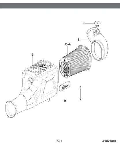 aFe MagnumForce Stage 2 Si Cold Intake | Ford F-250/350 Super Duty (99-07) (51-81022-1)