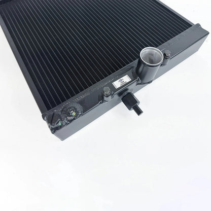 CSF High-Performance All-Aluminum Half Radiator - Black | Evo 7/8/9