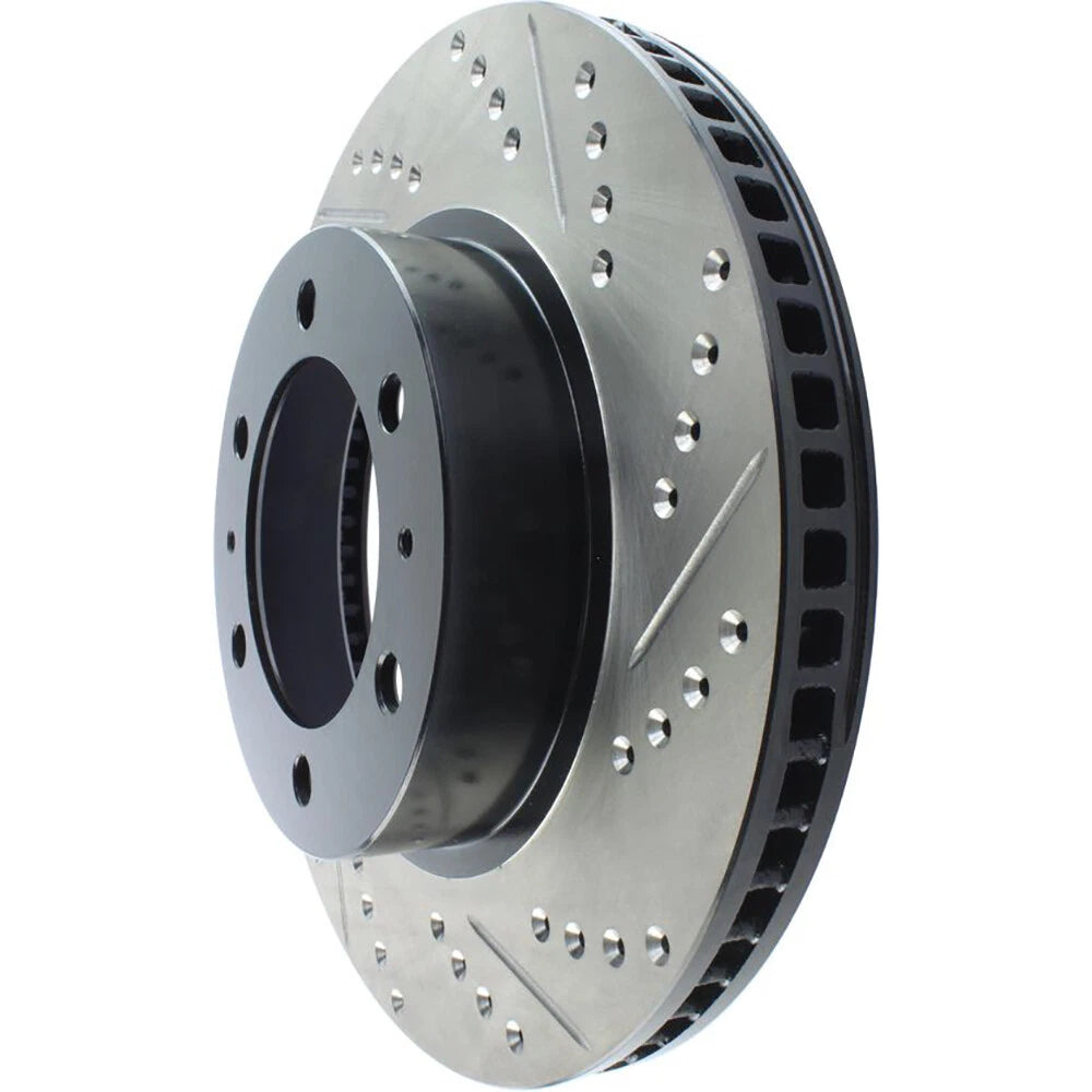 StopTech 127.44129L Front Left Drilled Disc Brake Rotor for 05-19 Toyota Tacoma
