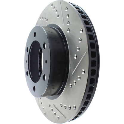 StopTech 127.44129L Front Left Drilled Disc Brake Rotor for 05-19 Toyota Tacoma