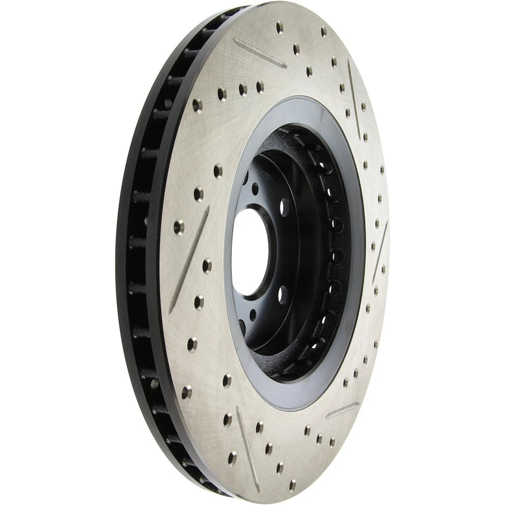 StopTech 127.44158R Front Right Drilled Brake Rotor for 10-15 Lexus RX350 RX450h