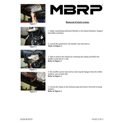 MBRP 2.5in. Alum Cat-Back Single Rear Exit Exhaust | Jeep Wrangler/Rubicon 3.6L (S5526AL)