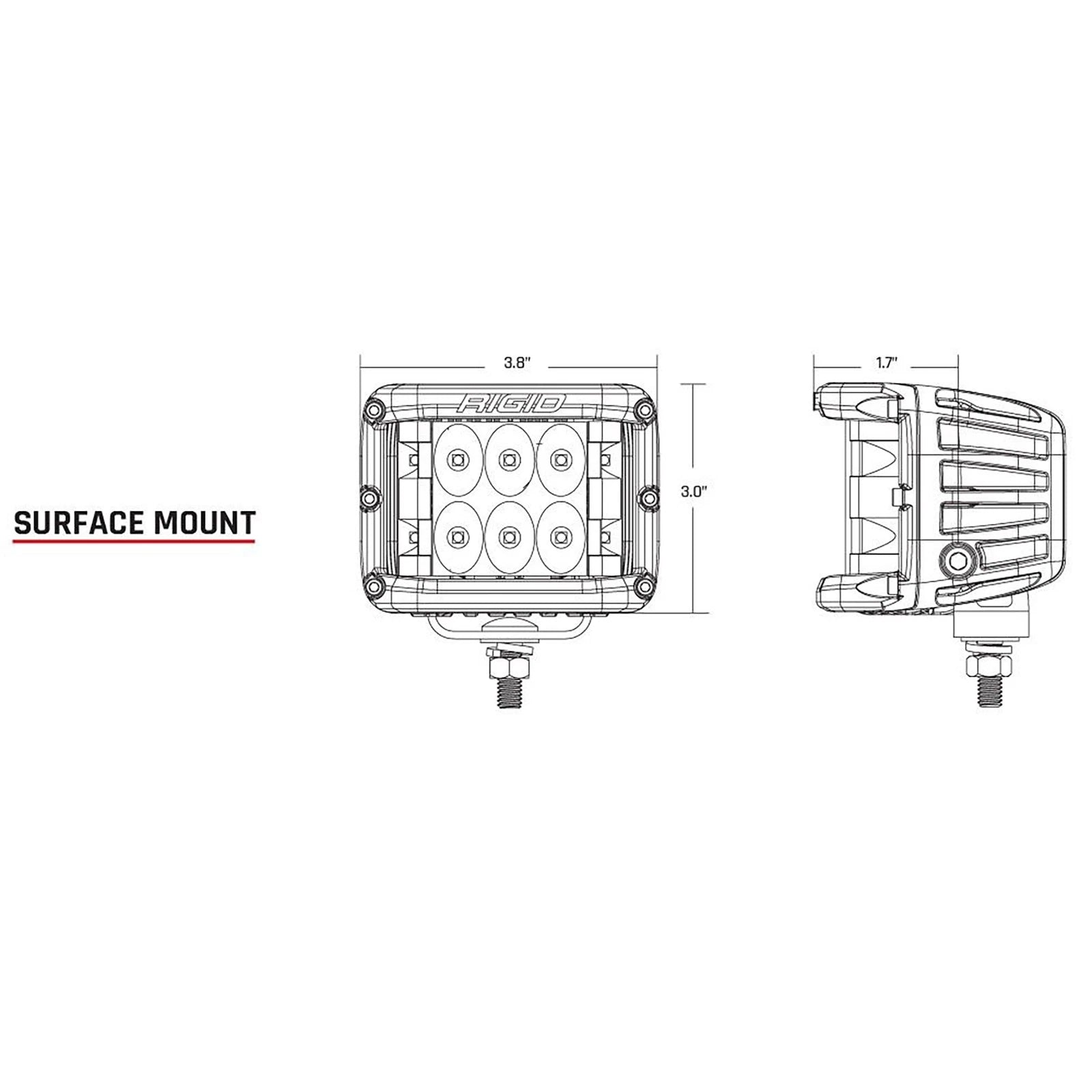 Rigid R-SS Pro Side Shooter Flood Light | Universal (261113)