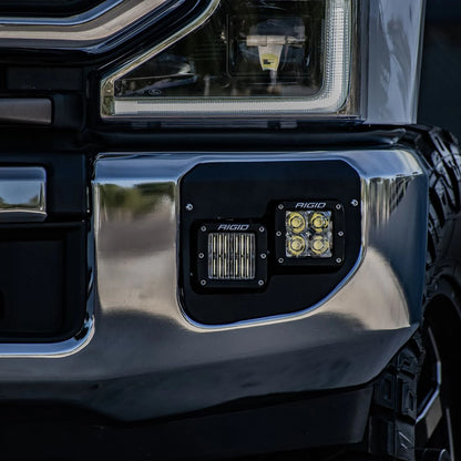 Rigid 46734 D-Series PRO SAE White Fog LED Lights Kit Set 20-24 Ford Super Duty