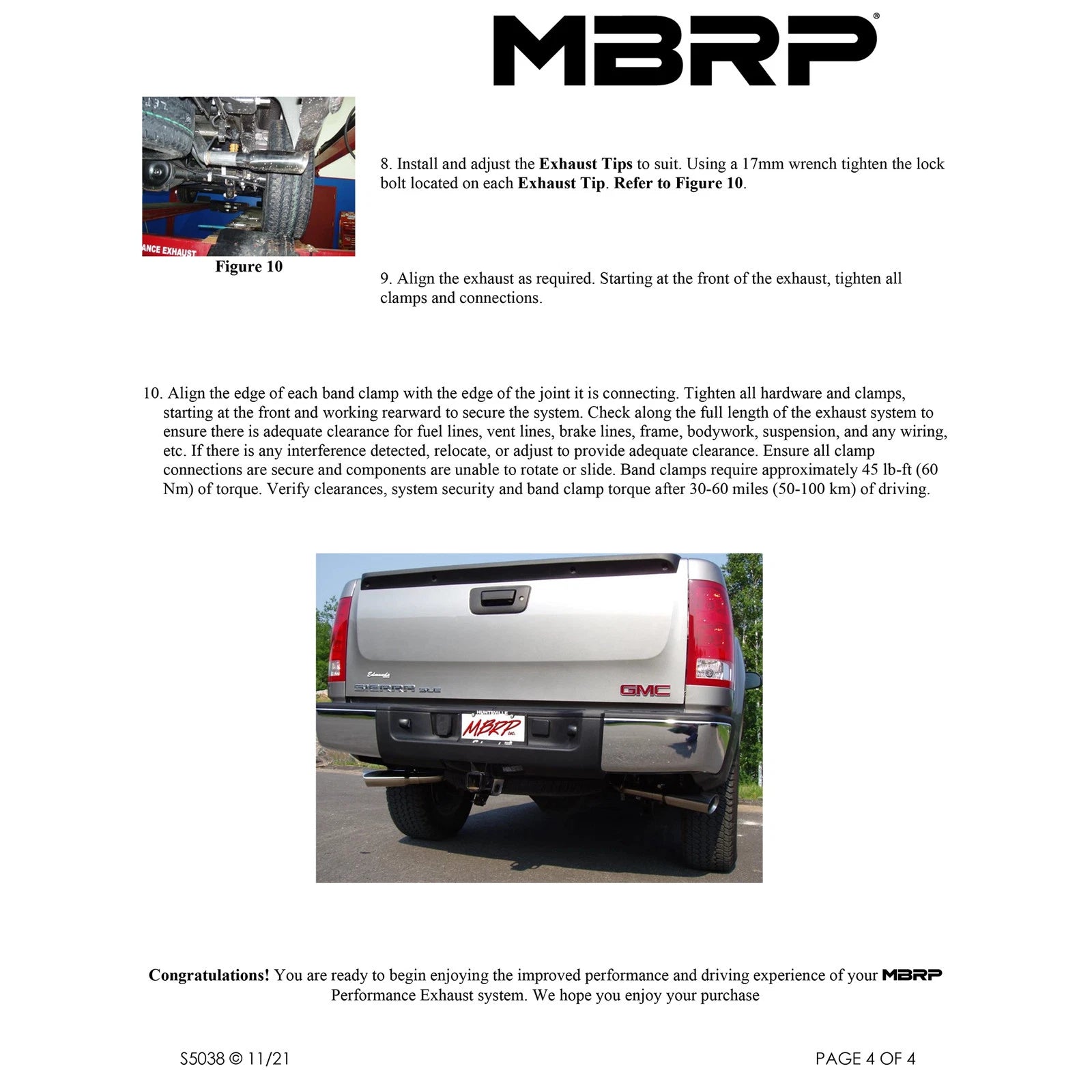 MBRP 3in. Cat-Back 2.5in. Dual Split Side Exit Exhaust | Chevy/GMC 1500 (Next Gen) (07-08) (S5038AL)