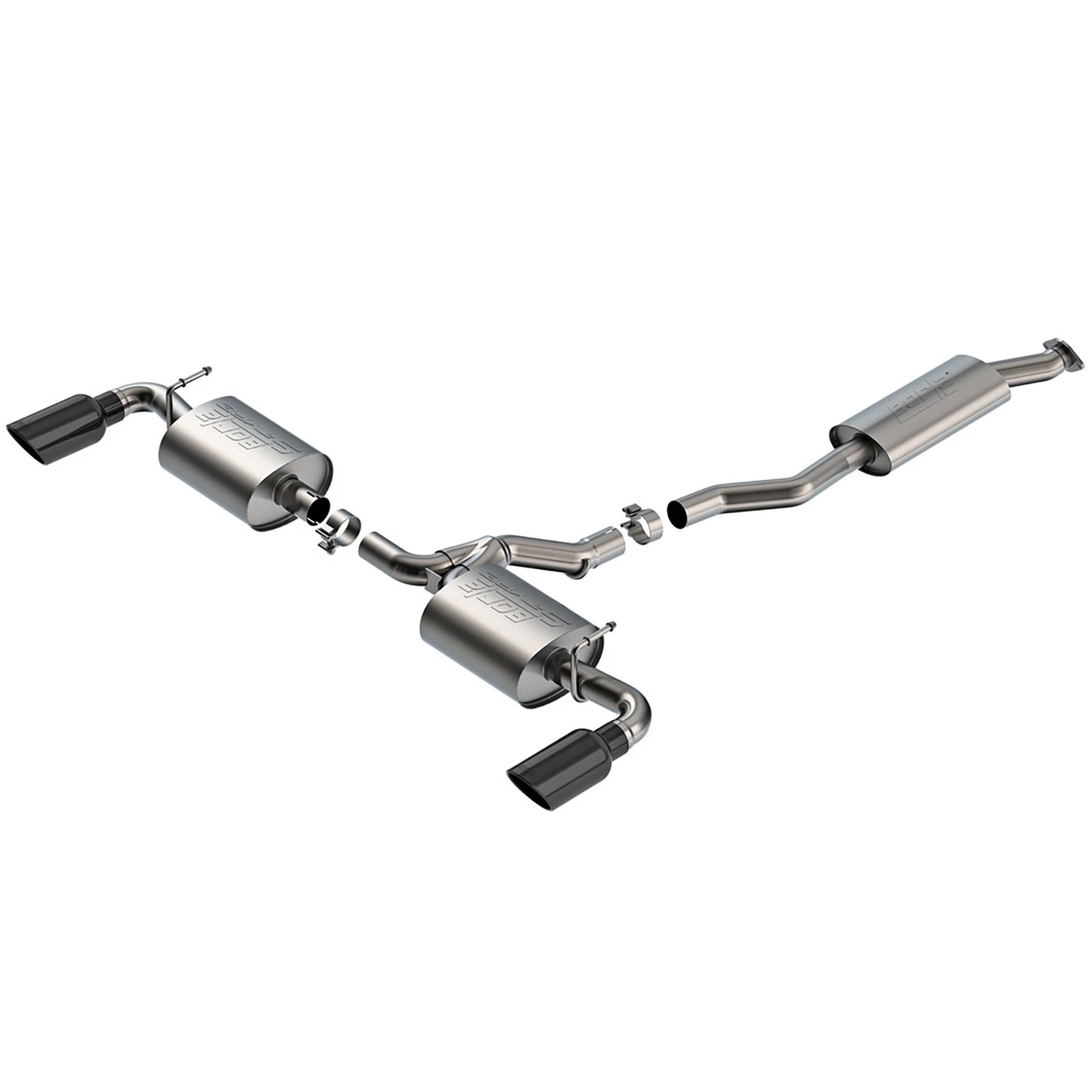 Borla 141009BC S-Type Stainless Cat Back Exhaust System for 19-25 RAV4 2.5L AWD