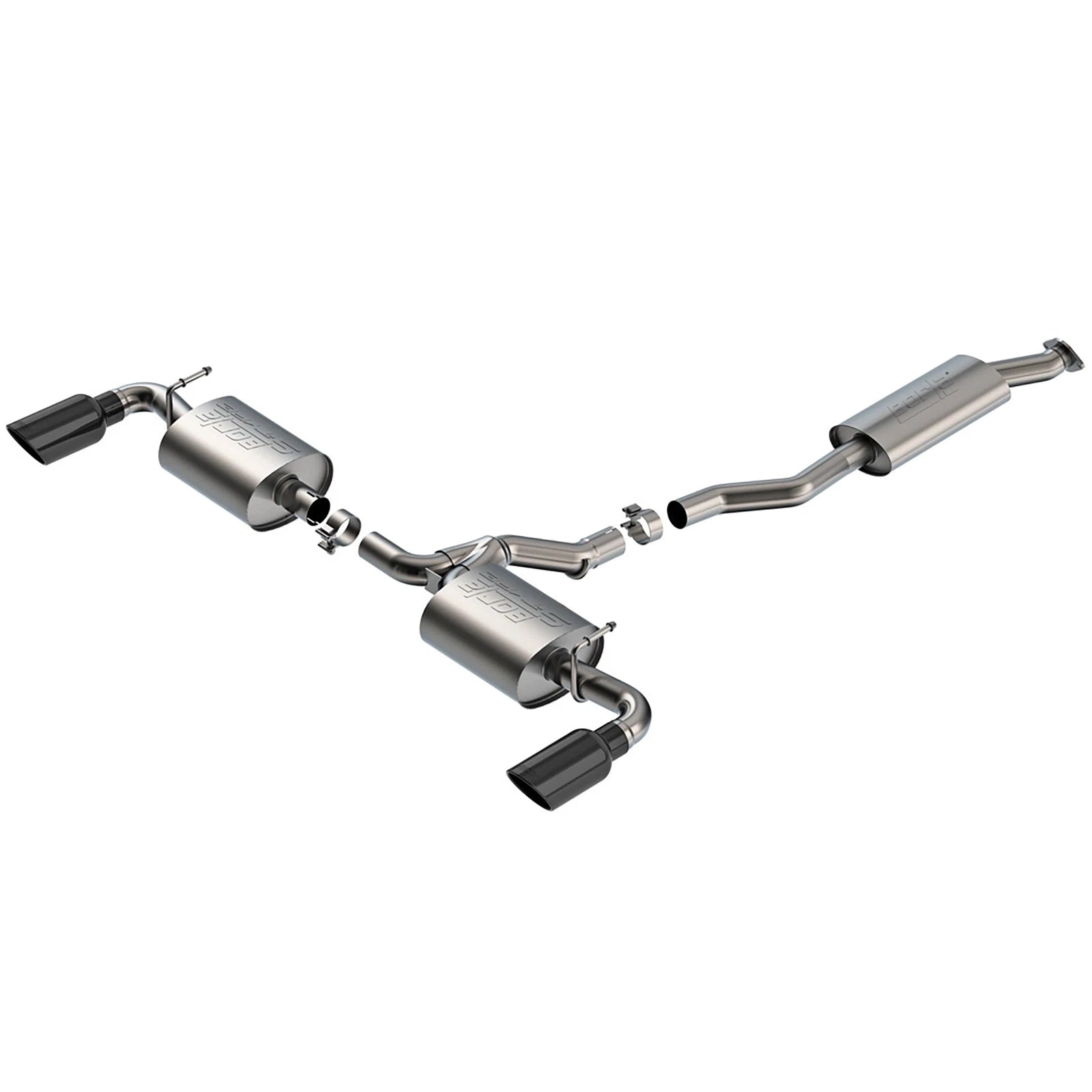 Borla 141009BC S-Type Stainless Cat Back Exhaust System for 19-25 RAV4 2.5L AWD