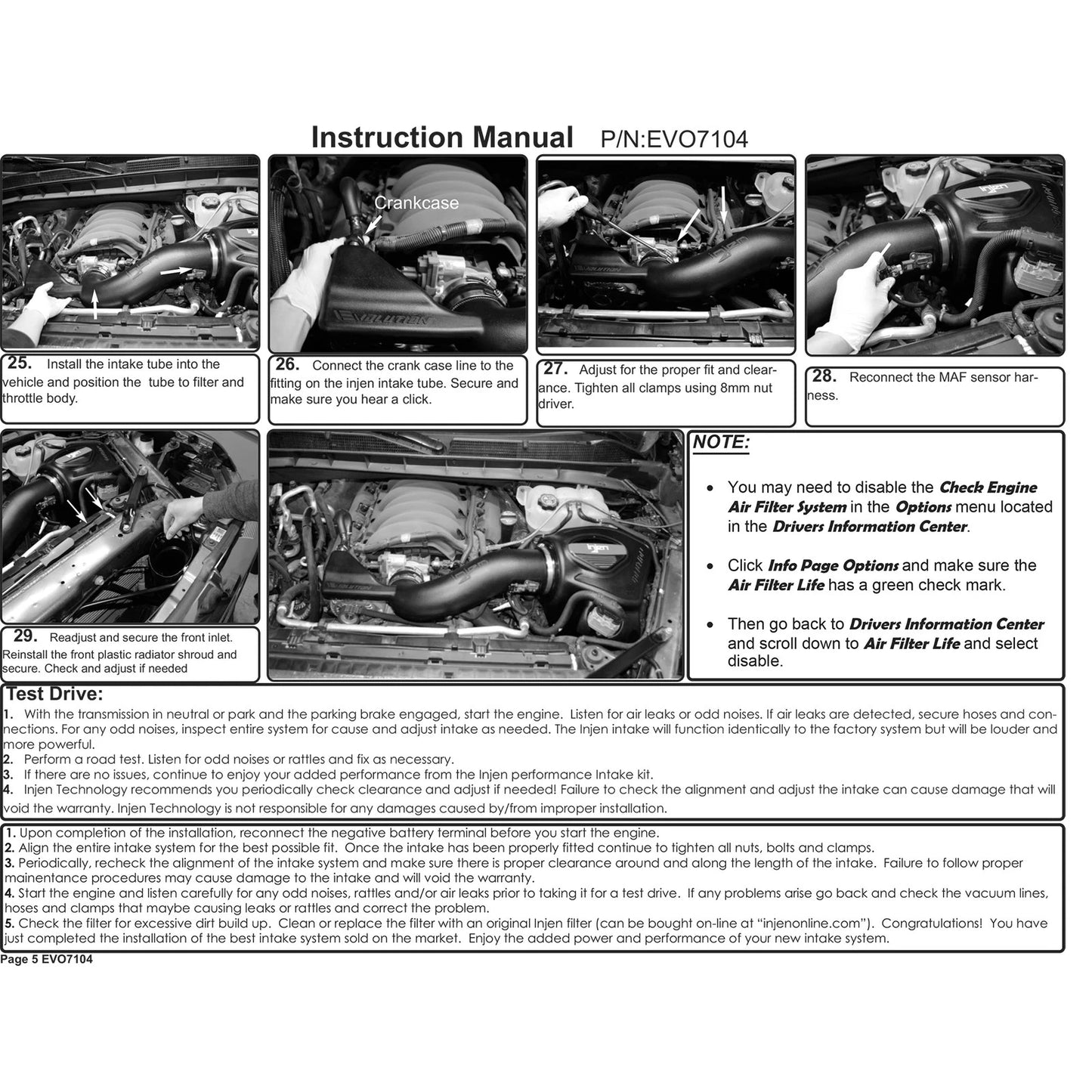 Injen Evolution Intake | Chevrolet Silverado 1500 / Sierra 3500 HD / Suburban / Tahoe / Yukon XL (14-26) (EVO7104C)