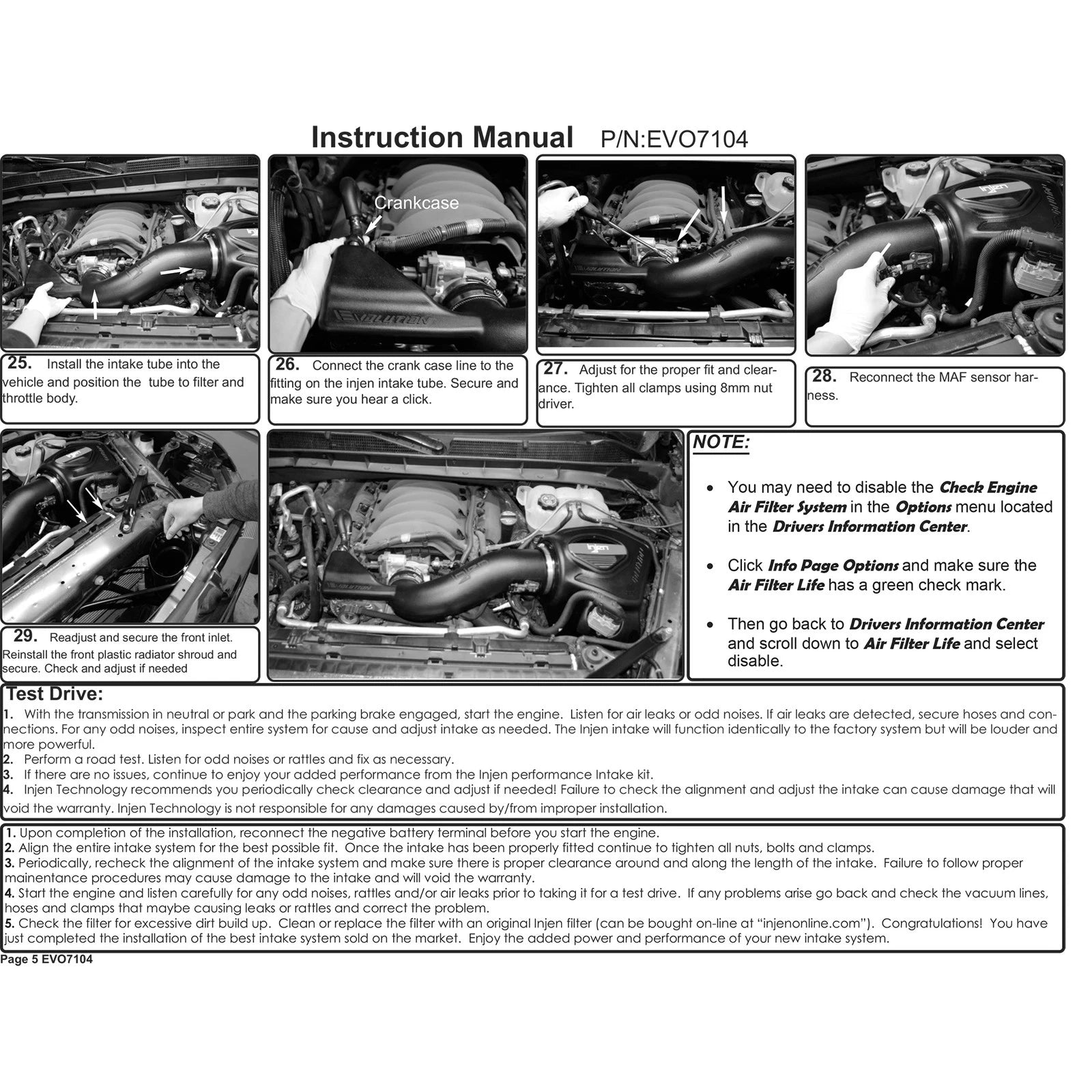 Injen Evolution Intake | Chevrolet Silverado 1500 / Sierra 3500 HD / Suburban / Tahoe / Yukon XL (14-26) (EVO7104C)