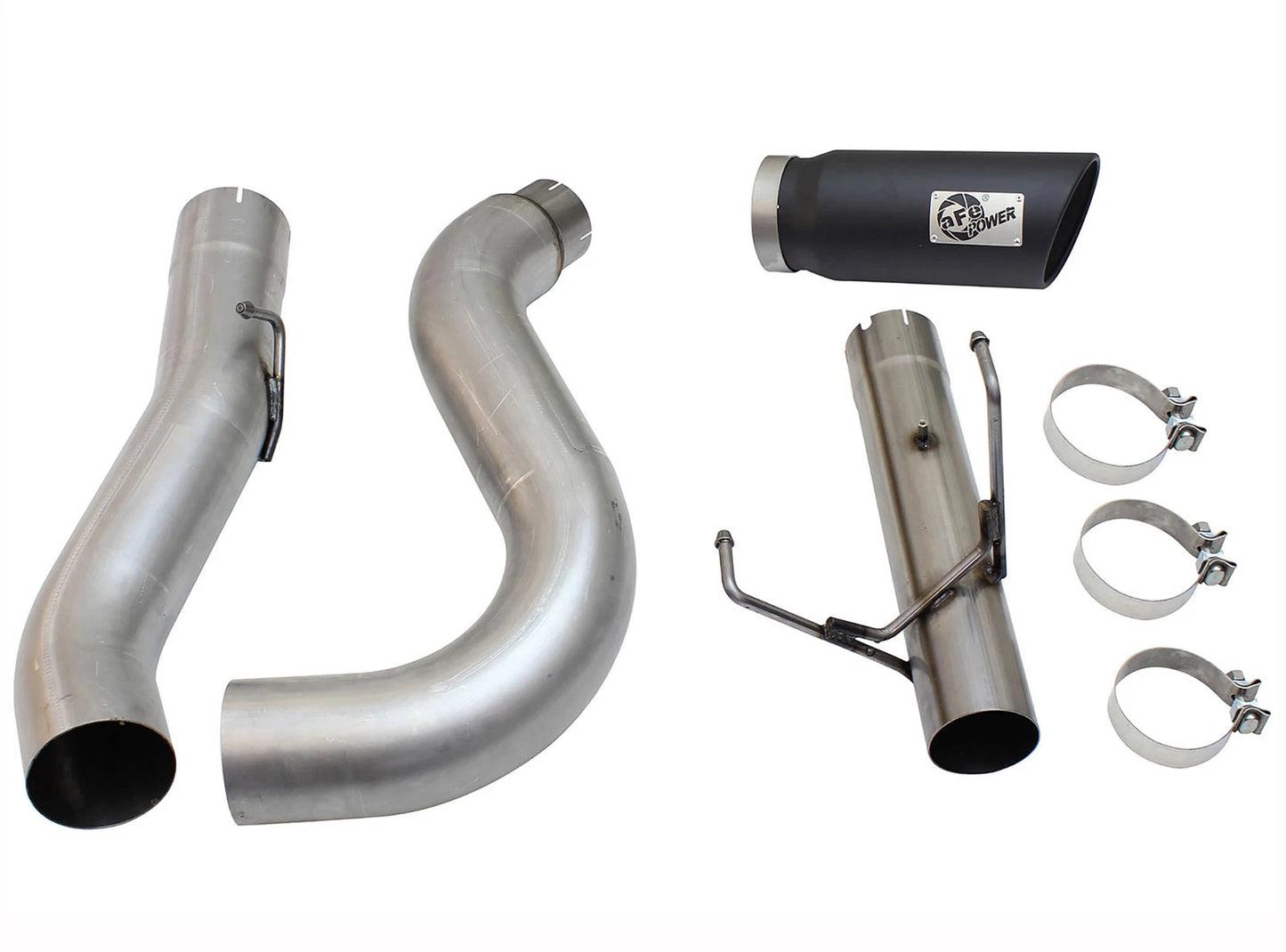 aFe MACHForce XP 5in Large Bore HD DPF-Back Exhaust w/ Black Tip | Dodge Trucks L6 6.7L (49-02051-1B)
