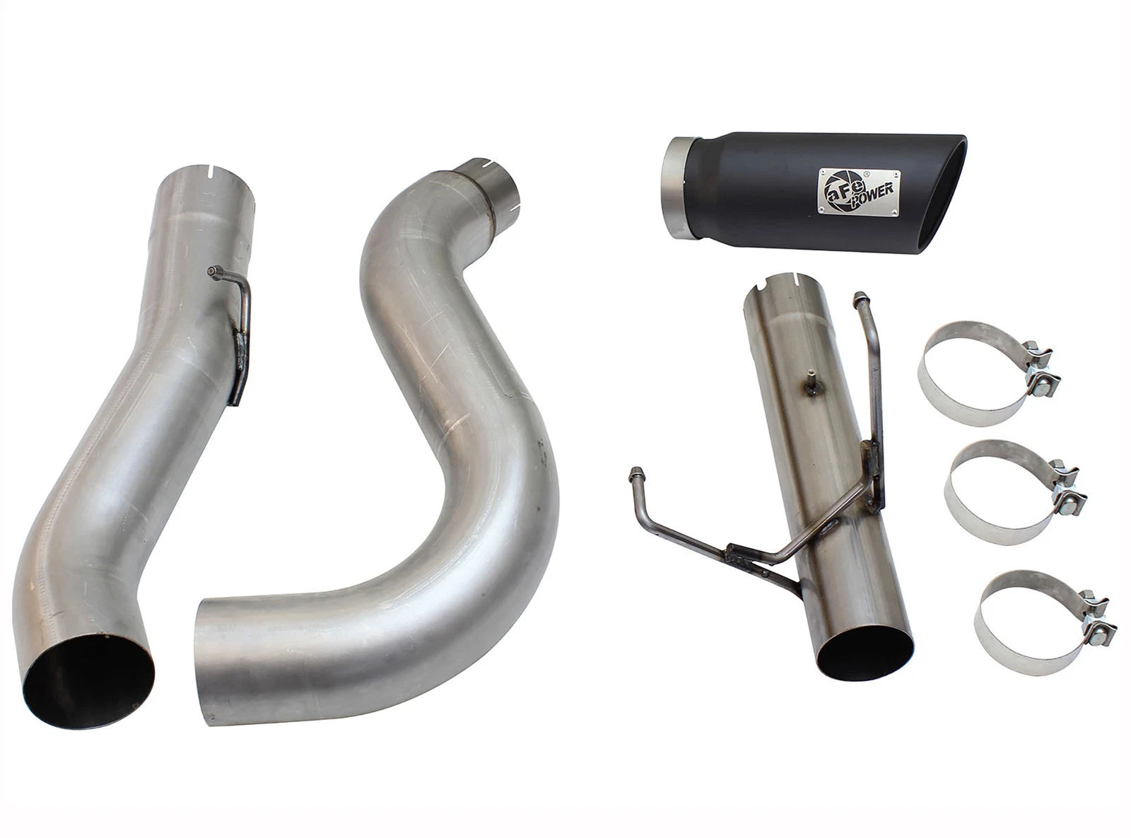aFe MACHForce XP 5in Large Bore HD DPF-Back Exhaust w/ Black Tip | Dodge Trucks L6 6.7L (49-02051-1B)
