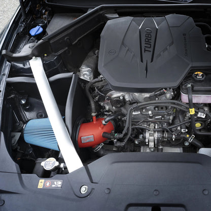 Injen Wrinkle Red Short Ram Tuned Intake System | Kia Stinger 2.5L Turbo (2017-2024) (SP1352WR)