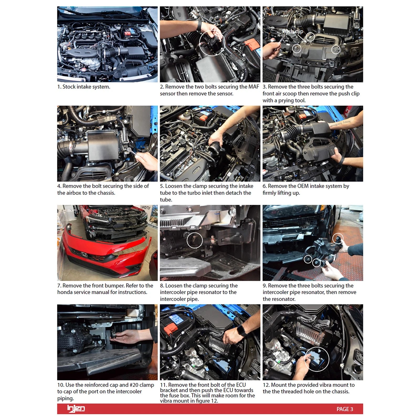 Injen 3.00in Wrinkle Black Cold Air Intake | Honda Civic (16-26) / Civic Si (16-26) / Acura Integra (23-26) (SP1586WB)
