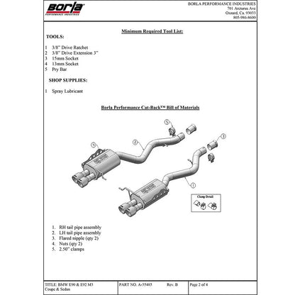 Borla Axle-Back Exhaust System - ATAK | Multiple Fitments (11802)