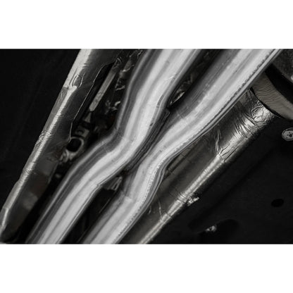 MBRP 3in Cat-Back Dual Split Rear Exhaust | Ford Mustang GT 5.0L (24+) Quad Black Tips (S7280BLK)