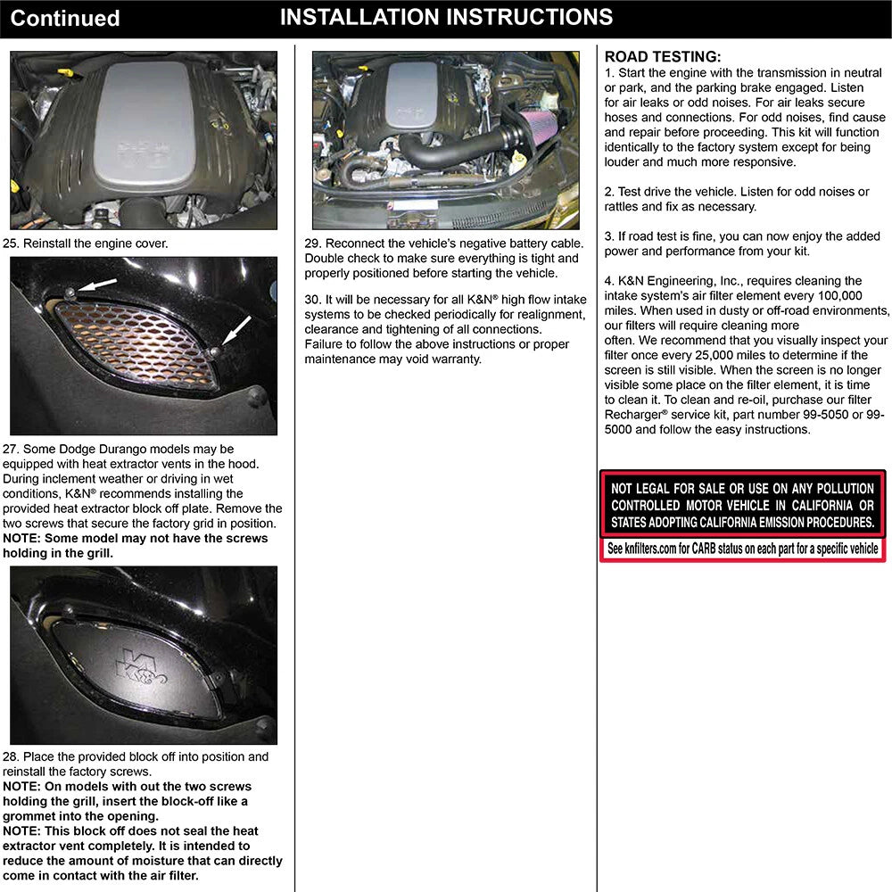 K&N AirCharger Performance Intake | Dodge Durango (11) / Jeep Grand Cherokee (11) (63-1563)