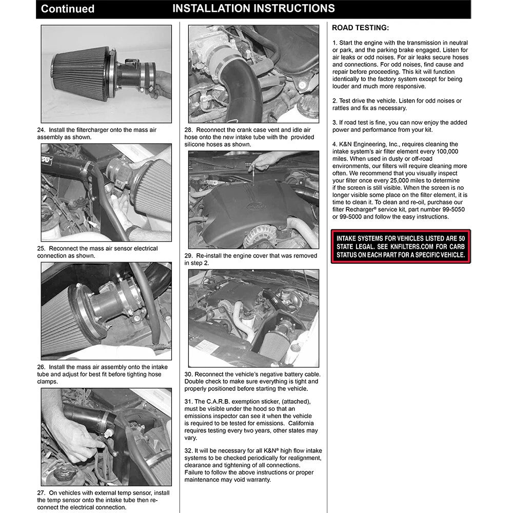 K&N Engineering Performance Intake Kit: Ford Crown Victoria 1999 - 2002 V8 4.6L
