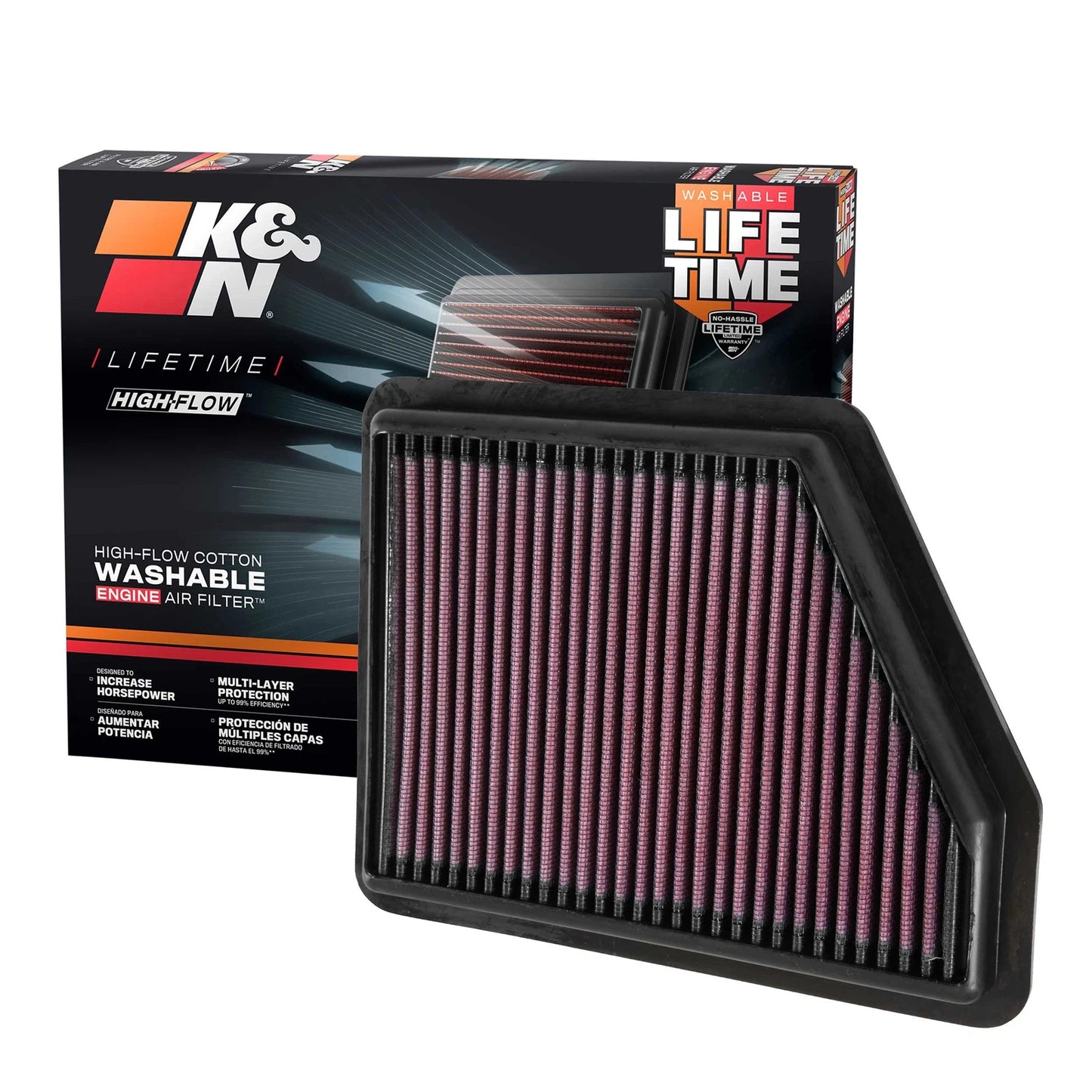 K&N Replacement Drop-In Filter | 2016-2017 Honda Civic 2.0L (33-5045)
