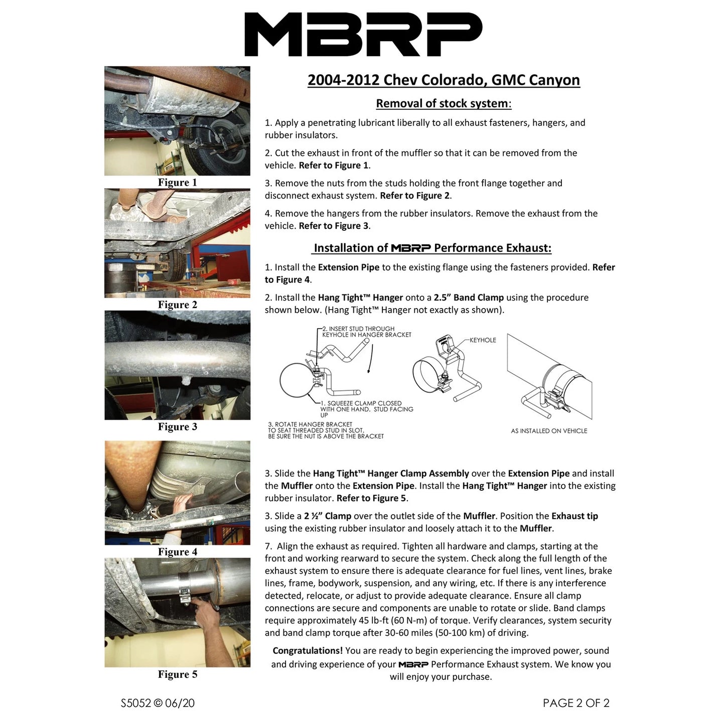 MBRP 2.5in Cat-Back Pre-Axle Turn Down Exhaust | Chevy Colorado / GMC Canyon (04-12) (S5052AL)