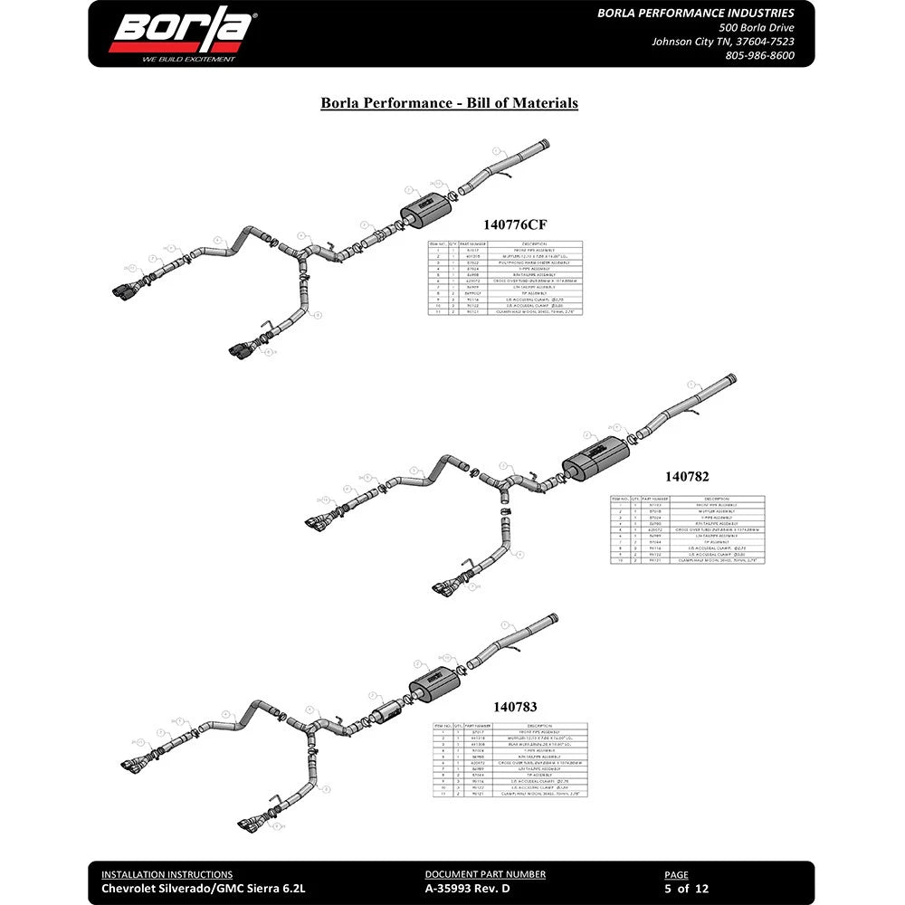 Borla Cat-Back Exhaust System - ATAK | Multiple Fitments (140776BC)