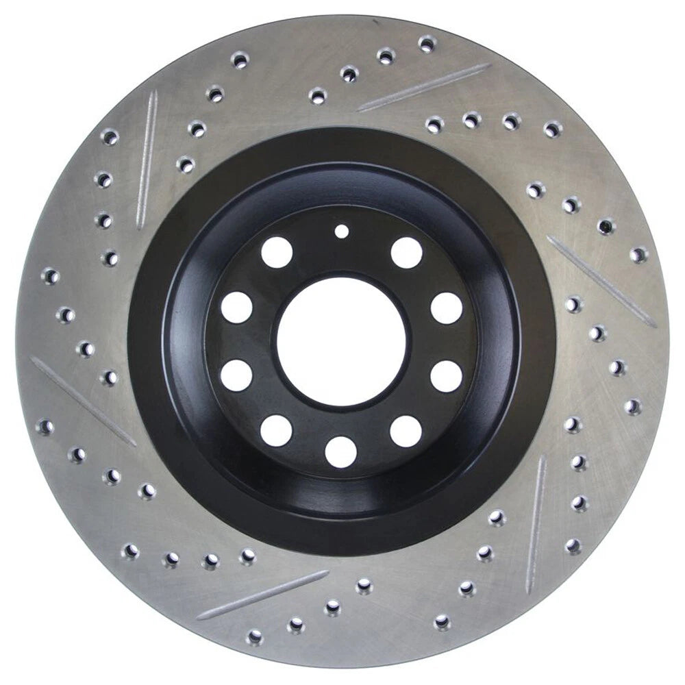 StopTech 127.33113L Rear Left Drilled Brake Rotor for 2008-19 Audi S3 / 09-17 CC