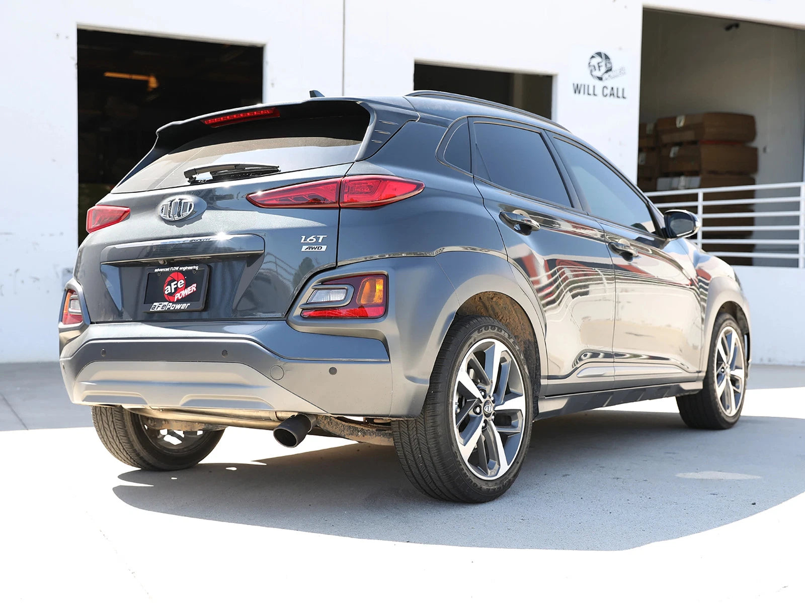 aFe 2.5in SS Axle-Back Exhaust w/ Black Tips | Hyundai Kona AWD (18-22) (49-37017NM-B)