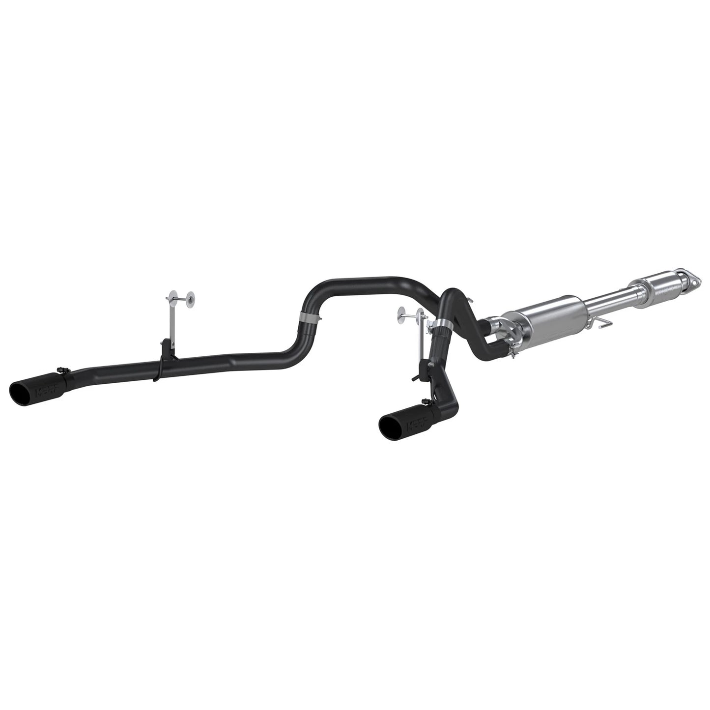 MBRP 3in Cat-Back Dual Split Rear Exit Black Exhaust System | Ford F-150 5.0L (15) (S5258BLK)