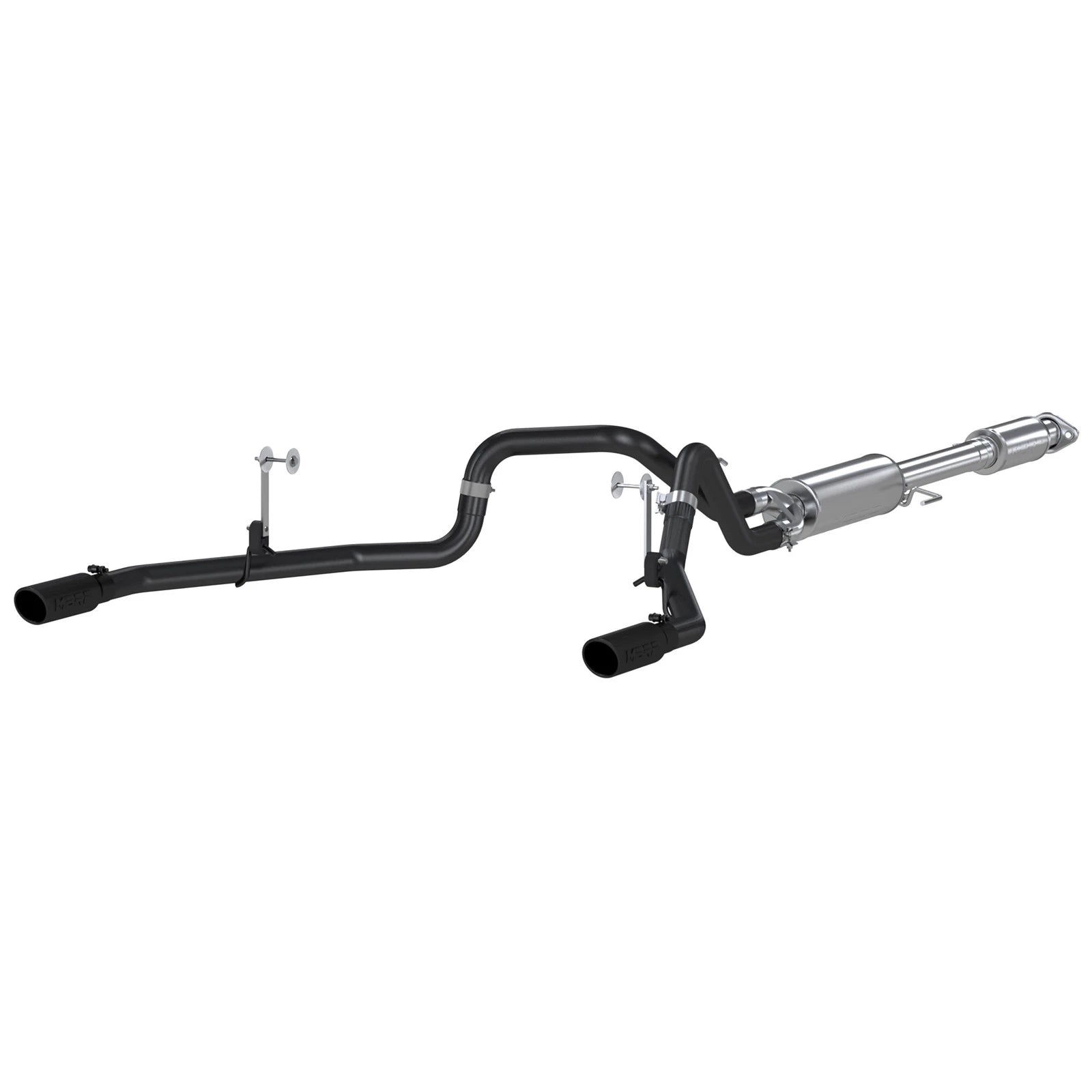 MBRP 3in Cat-Back Dual Split Rear Exit Black Exhaust System | Ford F-150 5.0L (15) (S5258BLK)