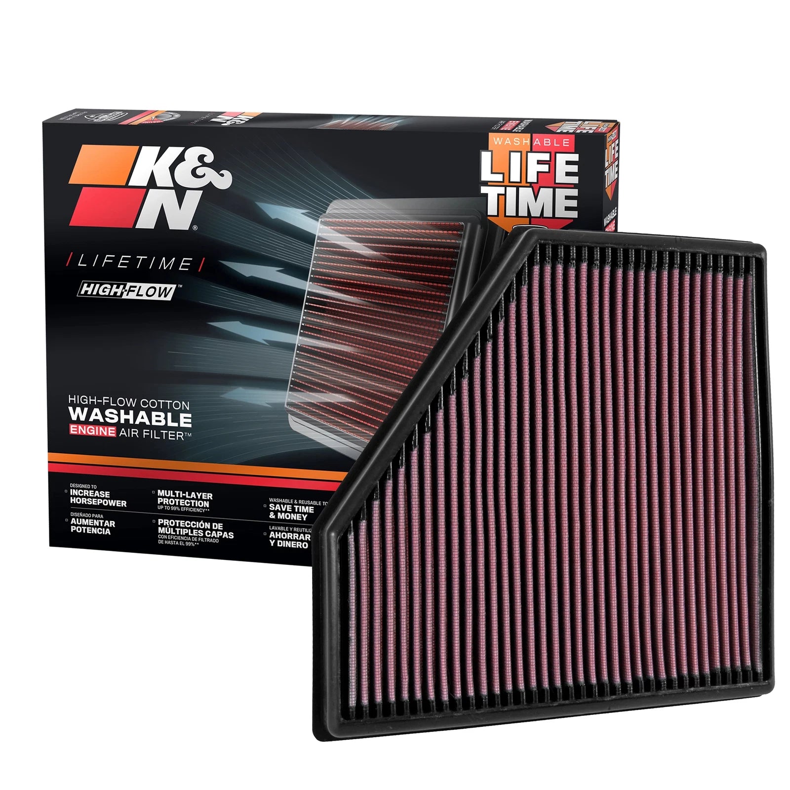 K&N Replacement Air Filter | Multiple Fitments (33-3051)