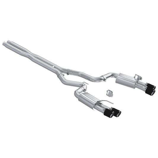 MBRP Armor Pro 3in Street Profile Catback Exhaust | Ford Mustang GT (24+) Carbon Fiber Tips (S72803CF)