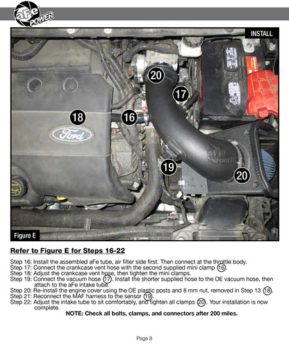 aFe 09-14 Ford Edge V6 3.5L Magnum FORCE Stage-2 Pro 5R Cold Air Intake (54-12842)