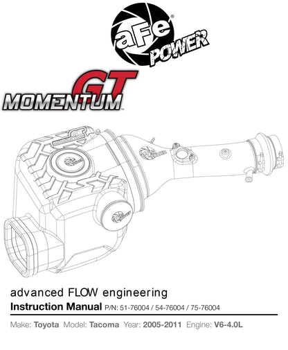 aFe Momentum GT Pro 5R Cold Air Intake | Toyota Tacoma V6 4.0L (05-11) (54-76004)