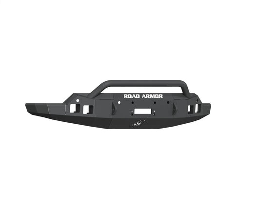 Road Armor 19-21 GMC Sierra 1500 Stealth Front Winch Bumper w/ Pre-Runner Guard - Tex Blk