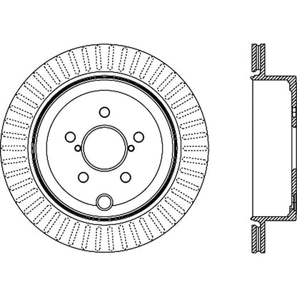 StopTech 127.47031R Rear Right Drilled Brake Rotor for 13-18 BRZ / 10-14 Legacy
