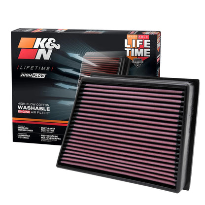 K&N 33-2466 Performance Air Filter for 11-16 Silverado 2500 3500 HD 6.6L Diesel