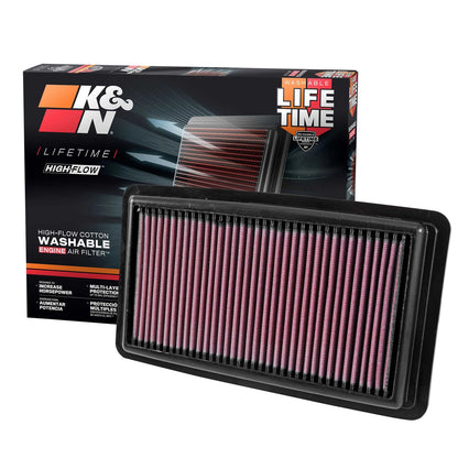 K&N 33-5041 High Flow Performance Air Filter for 2016-22 Pilot / 17-23 Ridgeline