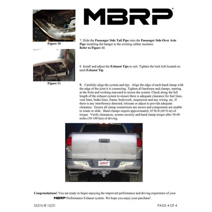 MBRP 2.5in D&S Cat-Back Dual Side Exit Exhaust | Toyota Tundra 09-21 (S5316409)