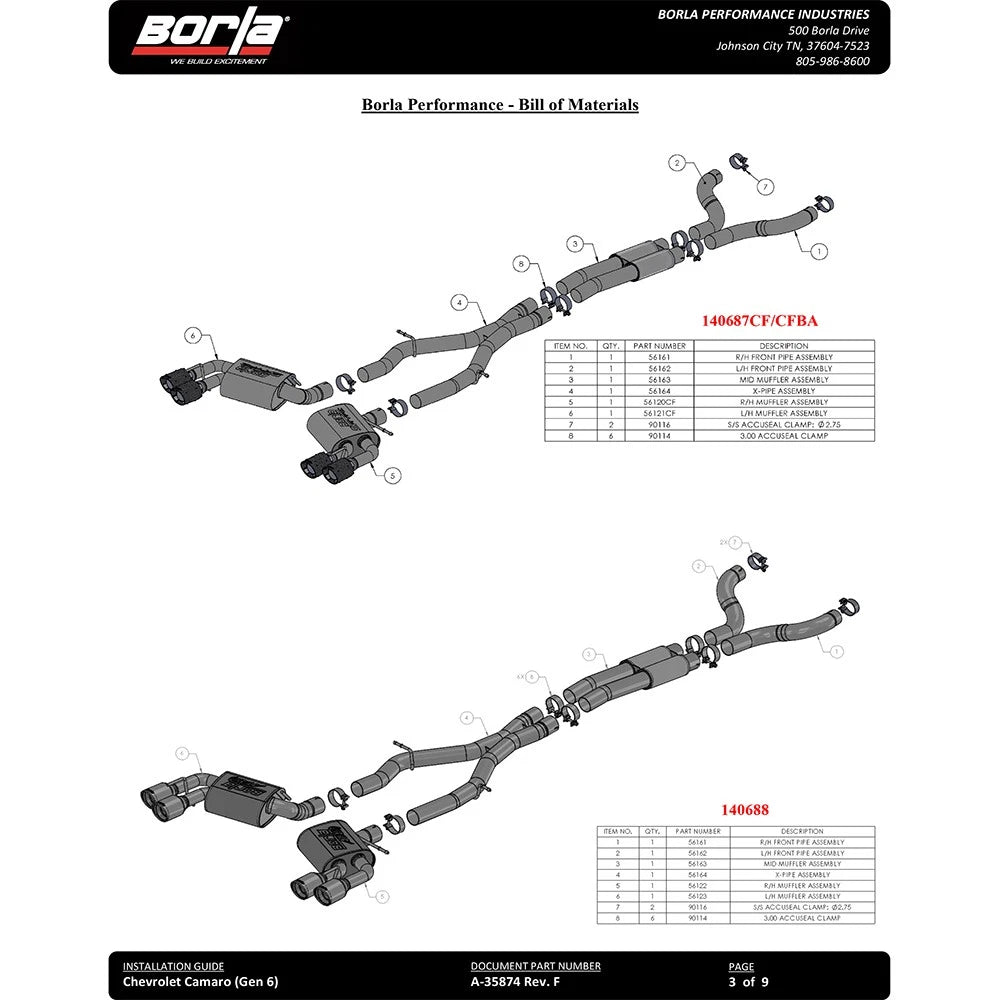 Borla Cat-Back Exhaust System - ATAK | Multiple Fitments (140690)