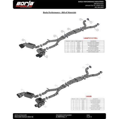 Borla Cat-Back Exhaust System - ATAK | Multiple Fitments (140690)