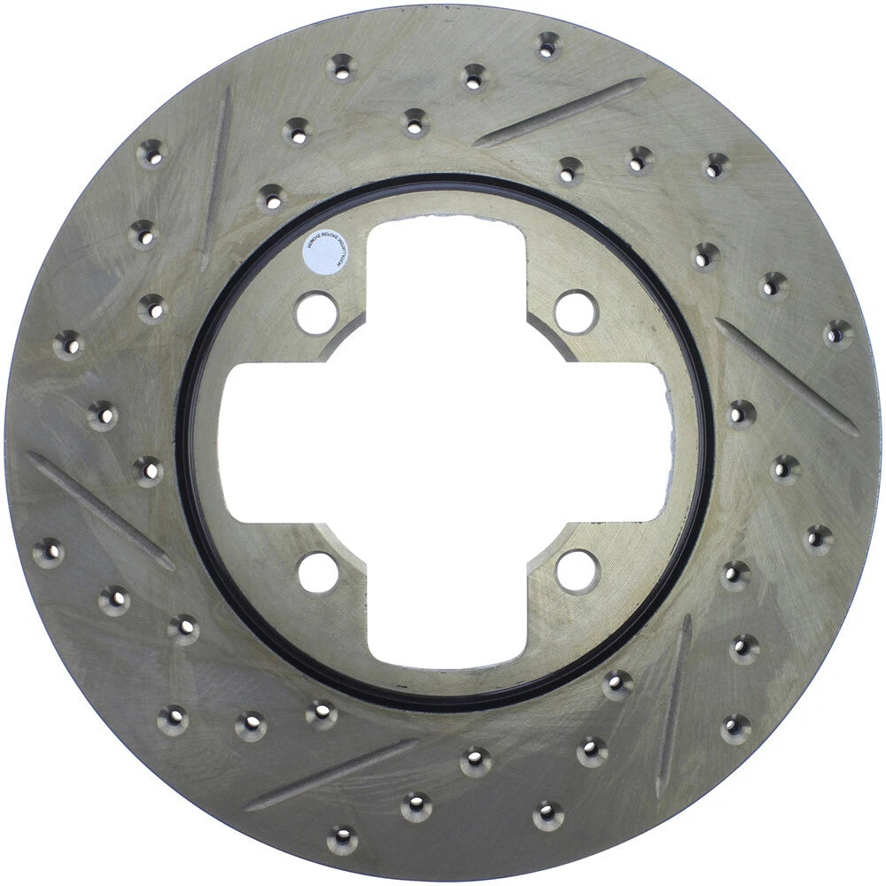 StopTech 127.42005R Front Right Drilled Slotted Disc Brake Rotor for 79-83 280ZX