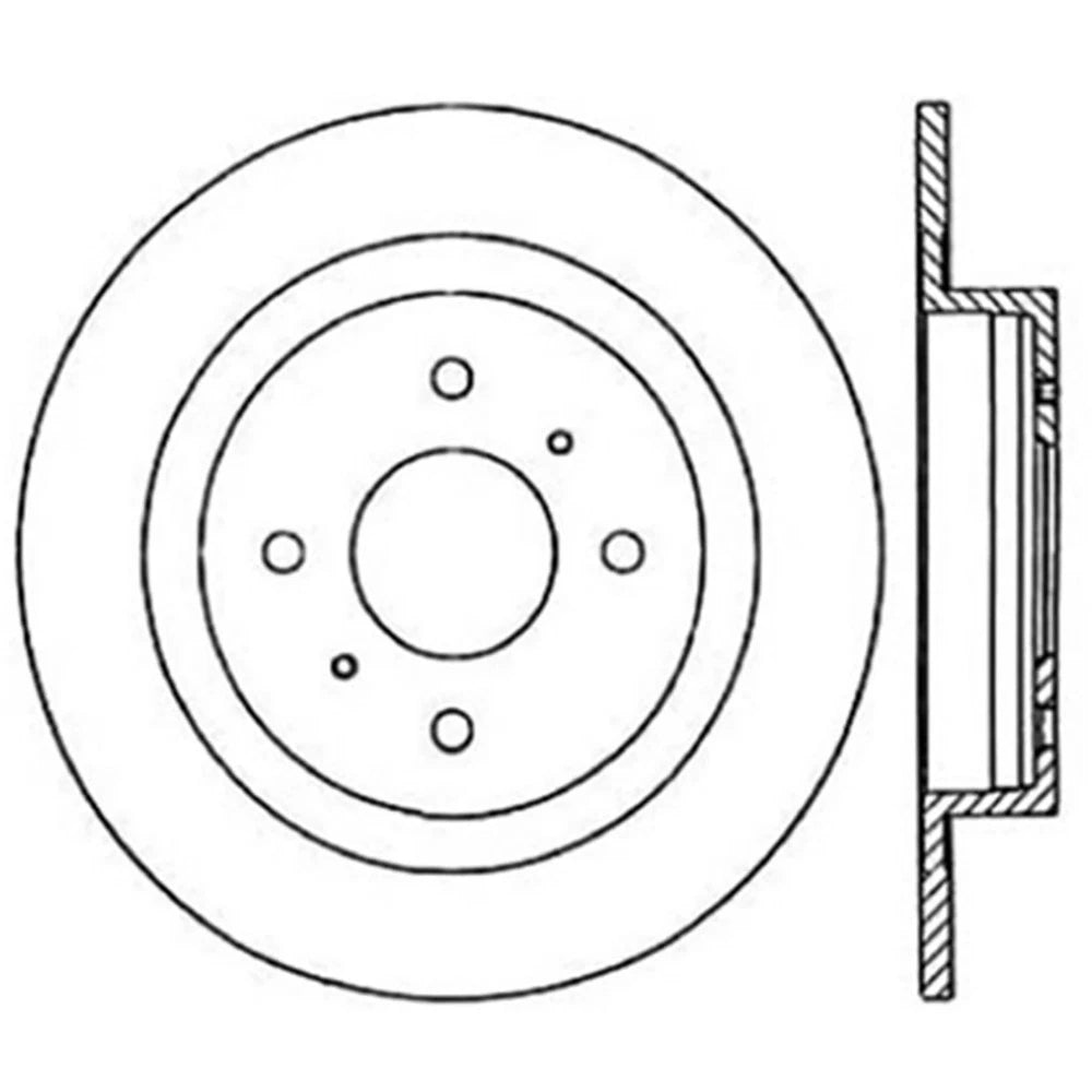 StopTech 127.42021L Rear Left Drilled Disc Brake Rotor for 1984-85 Nissan 300ZX
