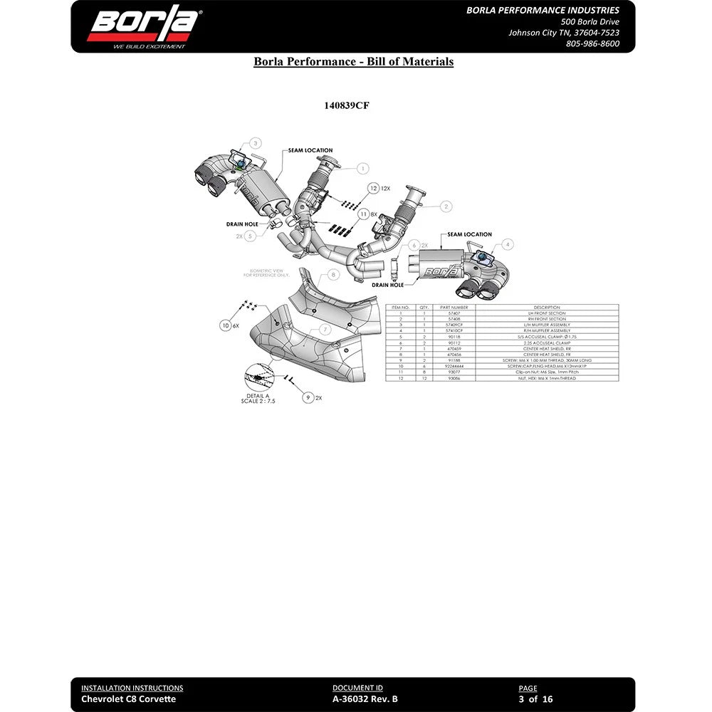 Borla Exhaust Cat-Back Exhaust System | 2020-2021 Chevrolet Corvette (140838/9)