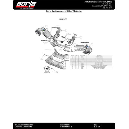 Borla Exhaust Cat-Back Exhaust System | 2020-2021 Chevrolet Corvette (140838/9)